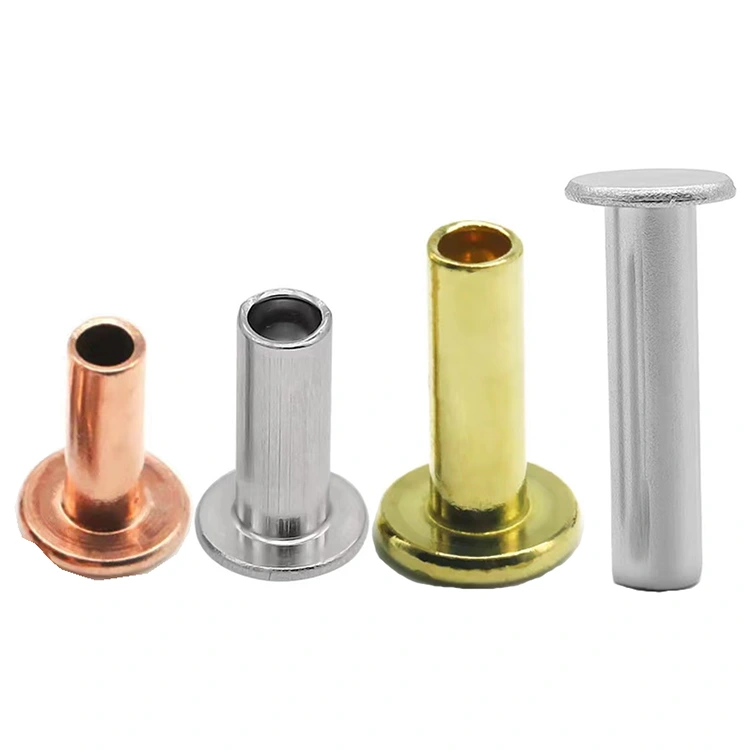 رأس مسطح نصف المسامير المجوفة